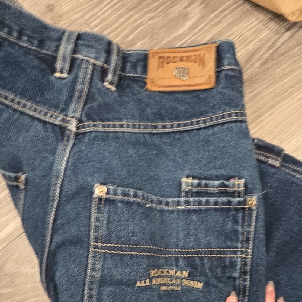 Rockamn Blue Jeans with Red Accents - Picture 4 of 4
